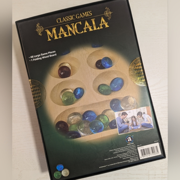 NWOT Classic Mancala Folding Wood Board - Picture 2 of 3